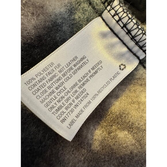 Knox Rose Plaid Sweater Overcoat Size XL Textured Button Up EUC  Navy Cream Gray - Picture 6 of 11